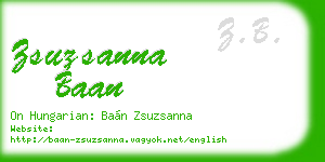 zsuzsanna baan business card