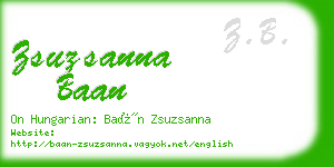 zsuzsanna baan business card